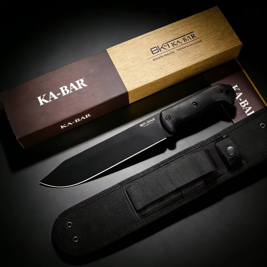 BK9 - Multi-functional Obstacle Clearing Tool, 1095 High Carbon Steel, Outdoor Hiking and Camping Knife