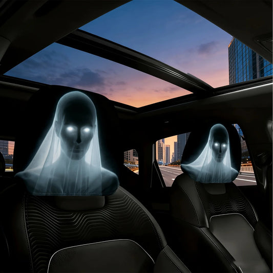 2pcs Universal Elastic Car Headrest Covers Halloween Horror Face Print Dustproof Auto Seat Headrest Protective Sleeve   4.5   4 Reviews   ౹   50 sold