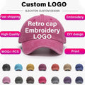 SLECKTON Custom Logo Retro Baseball Cap for Men and Women DIY Design Letter Embroidery Hat Customize Cap Graphic Print Wholesale   4.9   536 Reviews   ౹   10,000+ sold