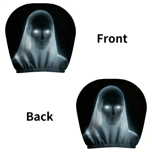 2pcs Universal Elastic Car Headrest Covers Halloween Horror Face Print Dustproof Auto Seat Headrest Protective Sleeve   4.5   4 Reviews   ౹   50 sold