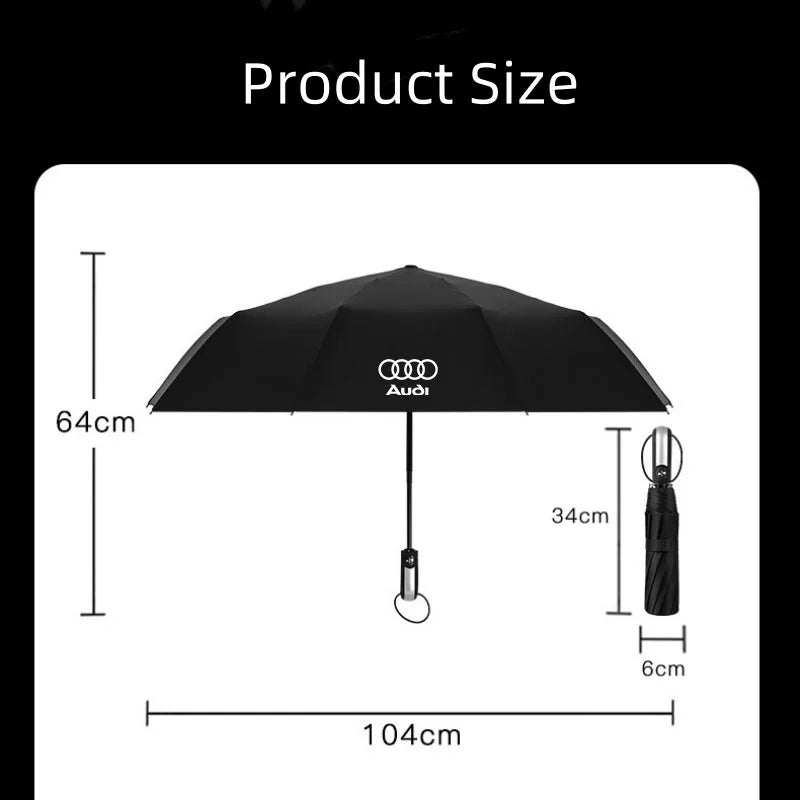 For Audi Q2 Q3 Q5 Q7 Q8 A3 A4 A5 A6 A7 A8 TT S3 S4 S5 RS3 RS4 Car Umbrellas Automatic Folding Windproof Sunshade Car Accessories   5.0   1 Review   ౹   10 sold