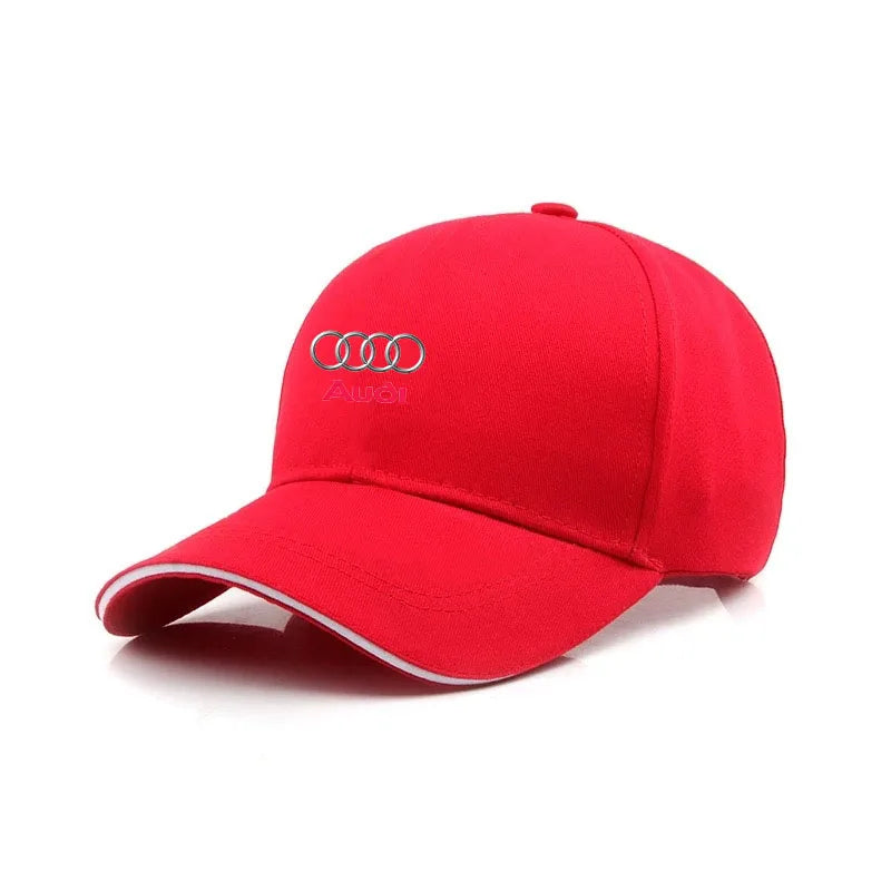 For Audi A3 A4 A5 S4 RS4 A5 S5 RS5 A6 A6 Q2 Q3 Q5 Q Q8 RS4 RS5 Car Logo Adjustable Baseball Hat Outdoor Auto Accessories