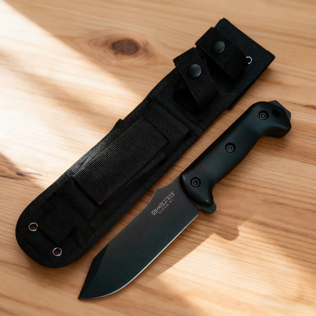 BK9 - Multi-functional Obstacle Clearing Tool, 1095 High Carbon Steel, Outdoor Hiking and Camping Knife