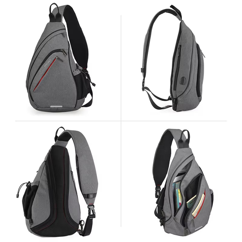 Mixi Men One Shoulder Backpack Women Sling Bag Crossbody USB Boys Cycling Sports Travel Versatile Fashion Bag Student School   4.9   298 Reviews   ౹   1,000+ sold