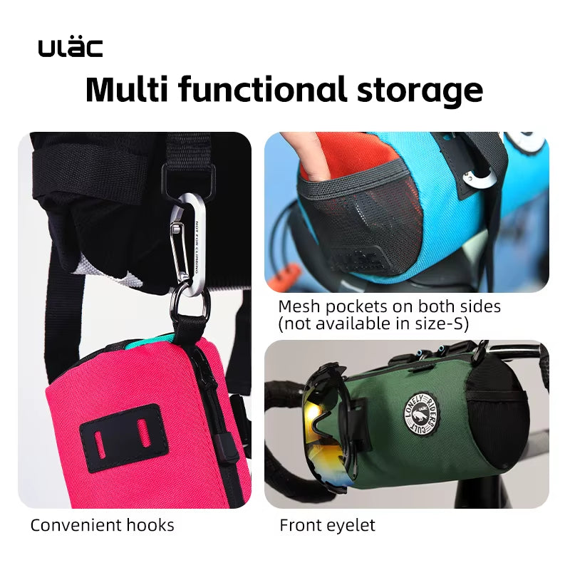 ULAC Waterproof Bicycle Handlebar Bag 1.1/1.5/2.7L Bike Frame Tube Bag Cycling Multifunctional Bag Outdoor Travel Shoulder Bag   4.9   14 Reviews   ౹   102 sold