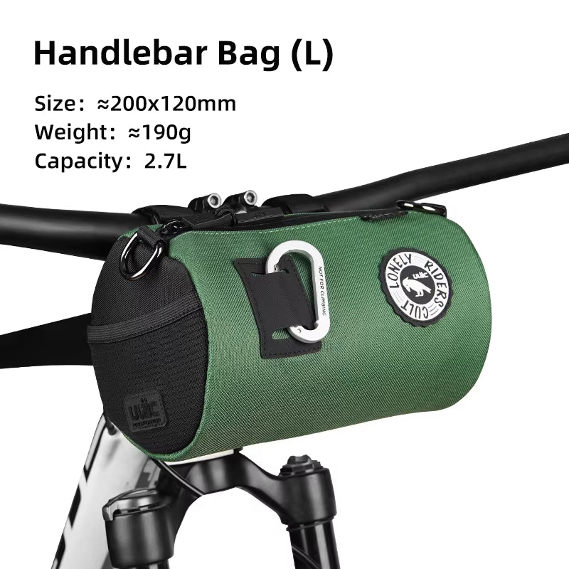 ULAC Waterproof Bicycle Handlebar Bag 1.1/1.5/2.7L Bike Frame Tube Bag Cycling Multifunctional Bag Outdoor Travel Shoulder Bag   4.9   14 Reviews   ౹   102 sold